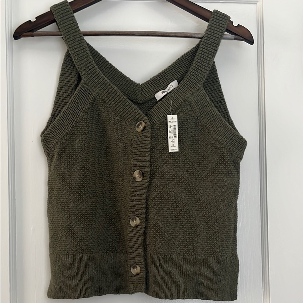 Madewell Wakefield Button-Front Sweater Tank